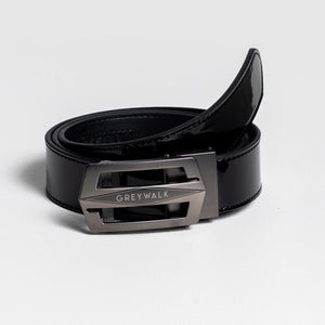 Croc Belt - Gloss Black